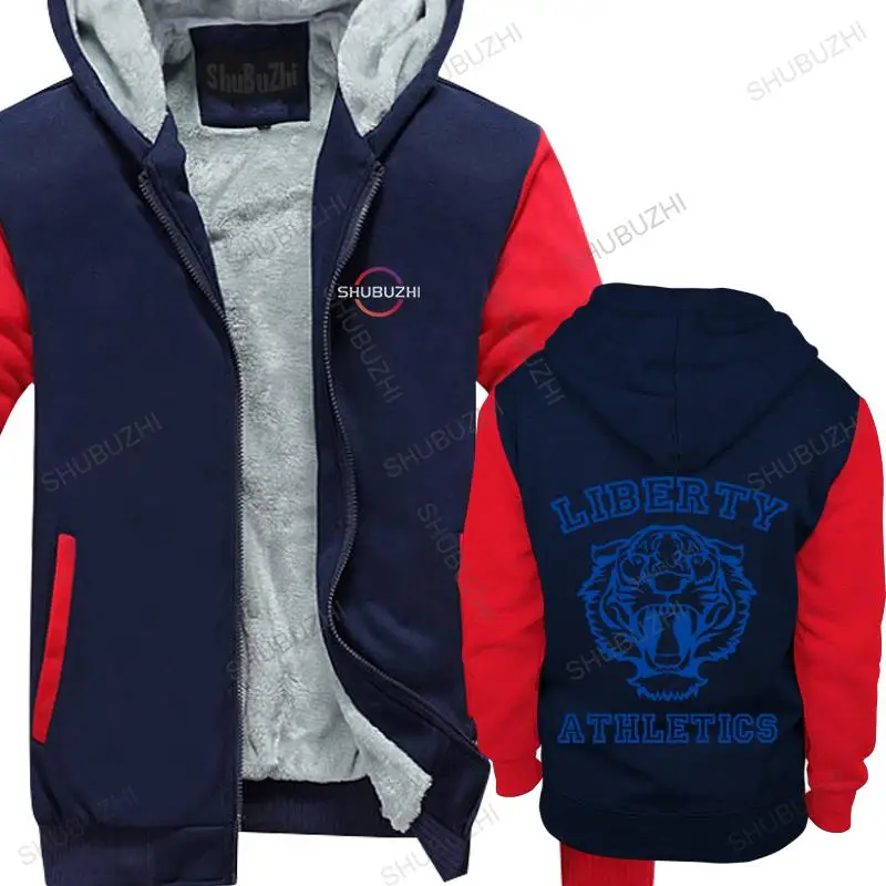 

mens vintage fashion hoodies winter cotton zipper hoody Liberty Athletics male brand thick hooded coat funny casual sweatshirt