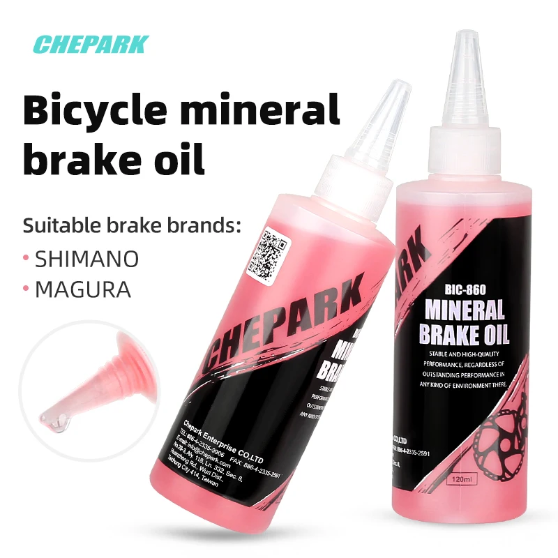 Минеральное масло для велосипедных тормозов Chepark, 120 мл, гидравлическое тормозное масло в горошек для велосипедных гидравлических тормозных систем Shimano MGUARA Tektro TRP (art.: 3920d3a192bf2) - 3920d3a192bf2