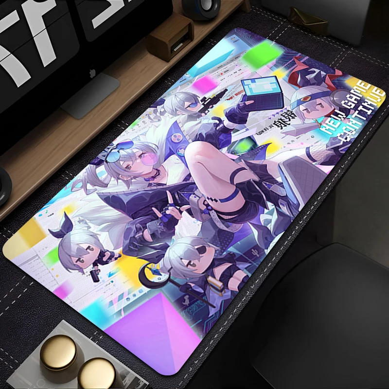 Коврик для мыши Extra Laptop H-honkai Star Rail Silver Wolf Keyboard Girl Style HD Office Нескользящий Kawaii девочек