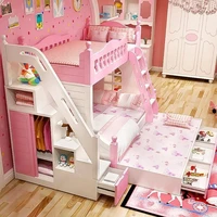 factory prices cheap children bunk bed with ladders for bedroom furniture