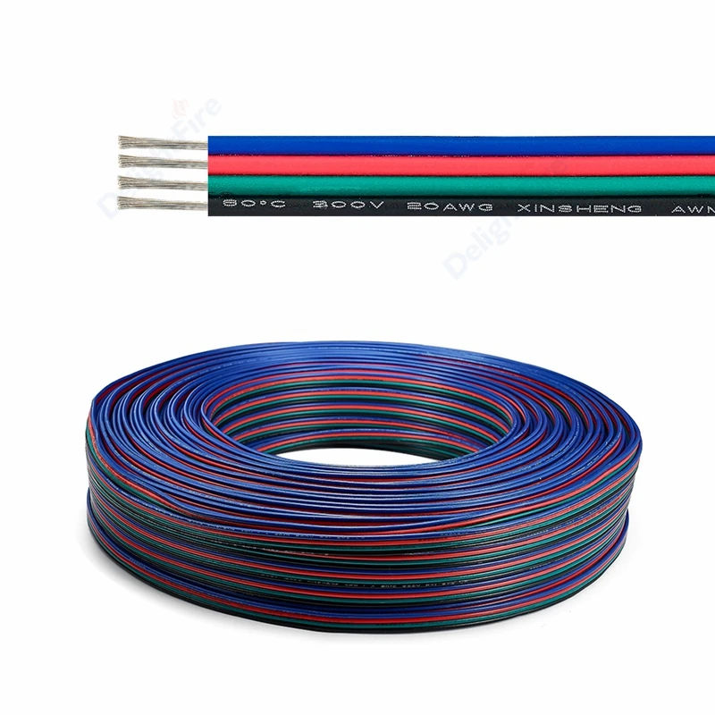 

4-контактный Электрический провод RGB SM JST провод электрический кабель 22AWG светодиодный разъем электрические гибкие провода для SMD 3528 5050 светодиодный