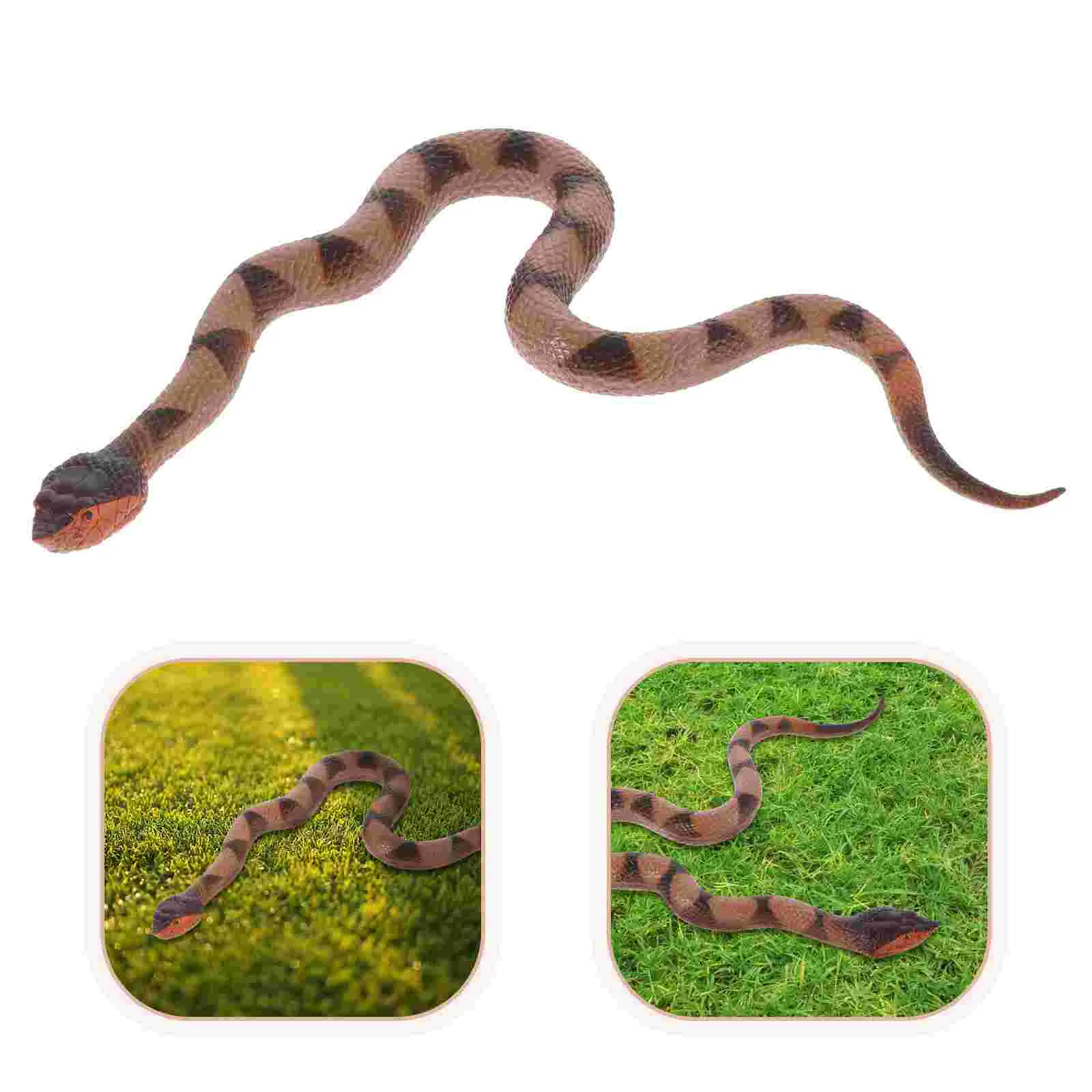 

Snake Model Ornaments Emulated Animals Toy Decor Props Supple Trick Simulated Tpr Child False Kids Funny Prank