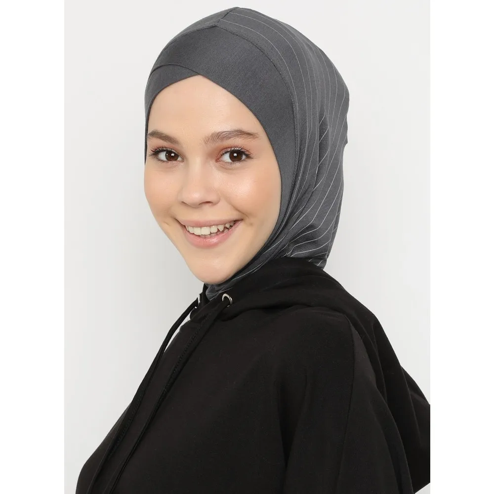 

Полосатая спортивная шапочка для плавания Dorlie-темно-серого цвета-Dorlie