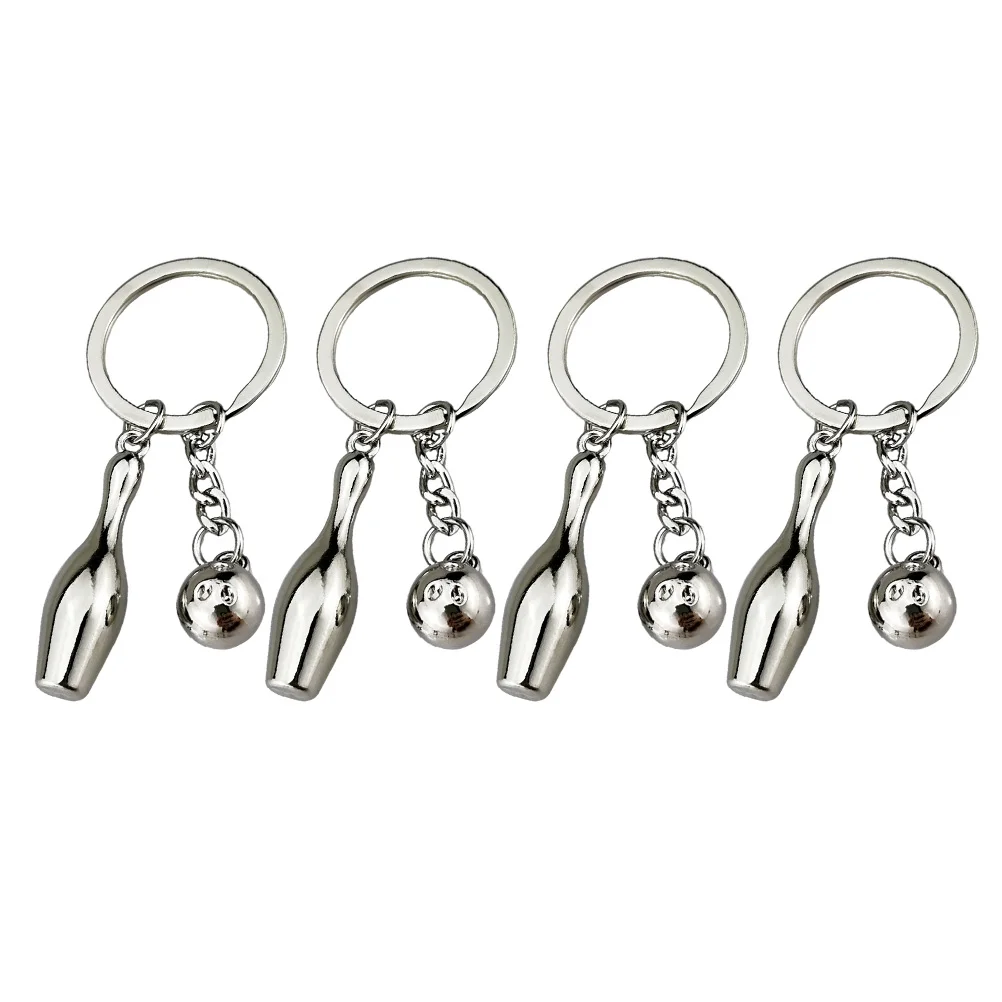 

4Pcs Hanging Ornament Delicate Pendant Sports Themed Keychain for Gift Bag Decor