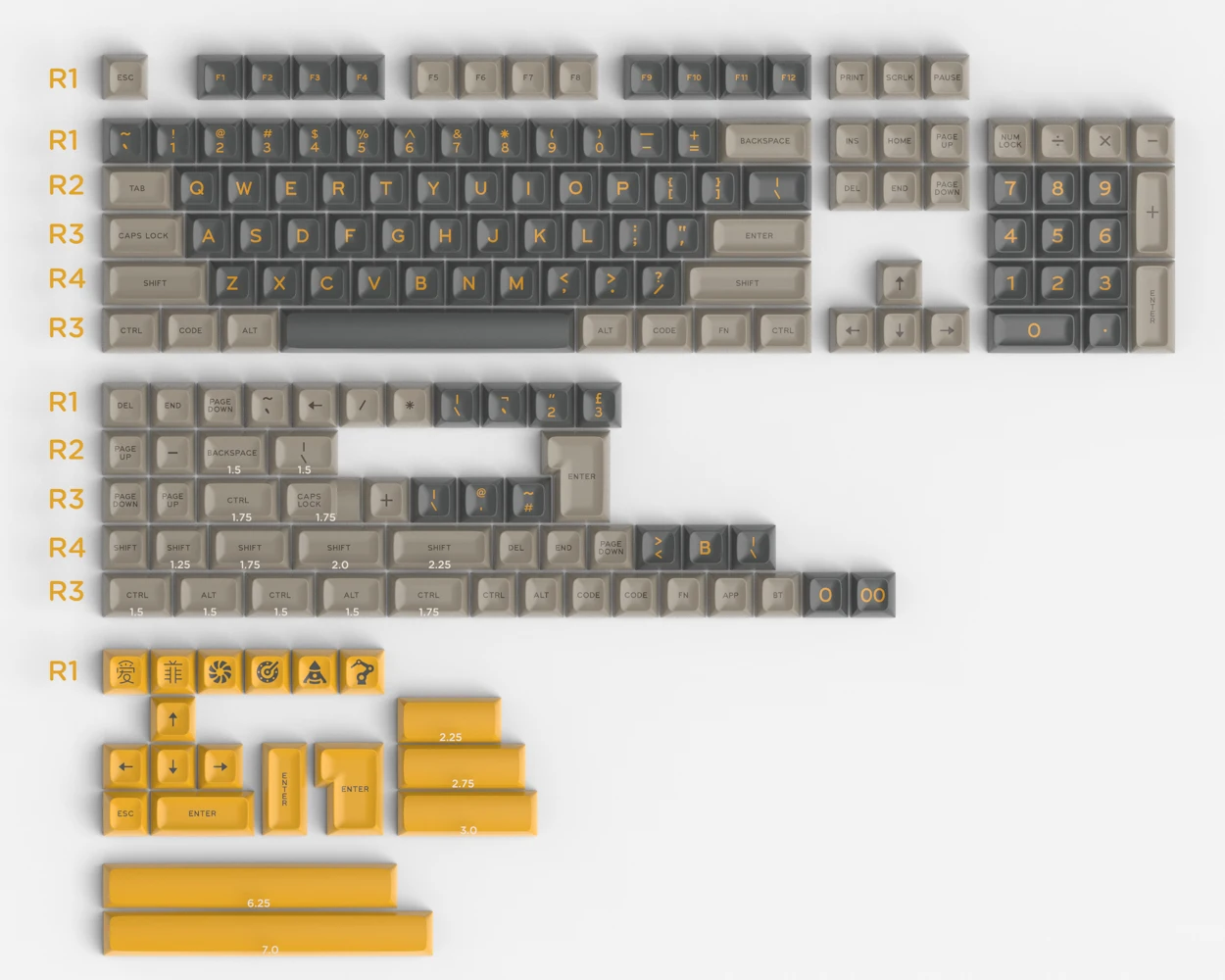 g mky af sa keycap abs double shot keycap for cherry mx switch keycaps for wired usb mechanical gaming keyboard free global shipping