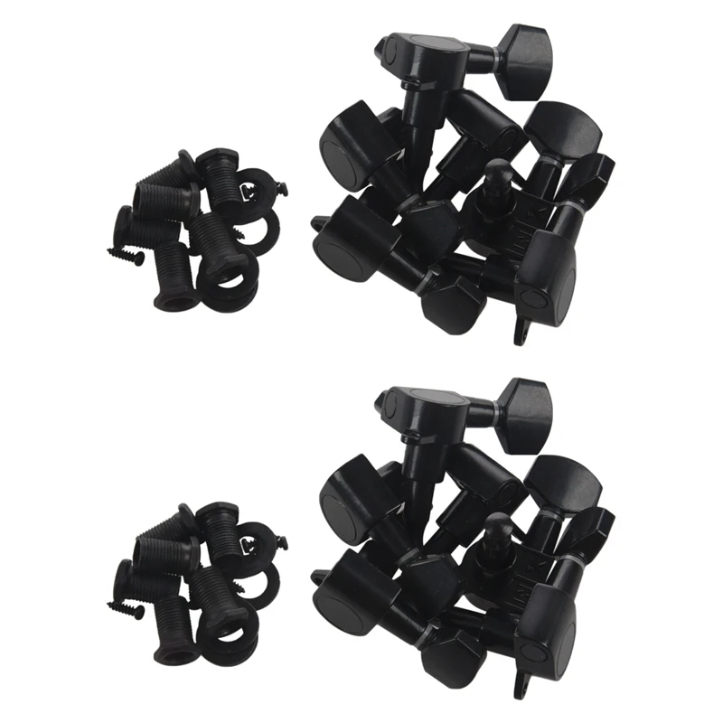

Guitar Sealed Small Peg Tuning Pegs Tuners Machine Heads For Acoustic Electric Guitar Guitar Parts( Black 12R )