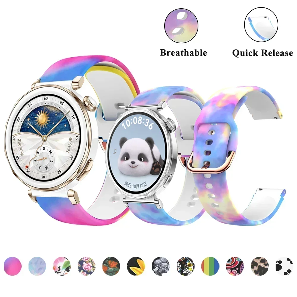Универсальный силиконовый ремешок 18 мм для часов Huawei Watch GT5 Pro 41 42 сменный с