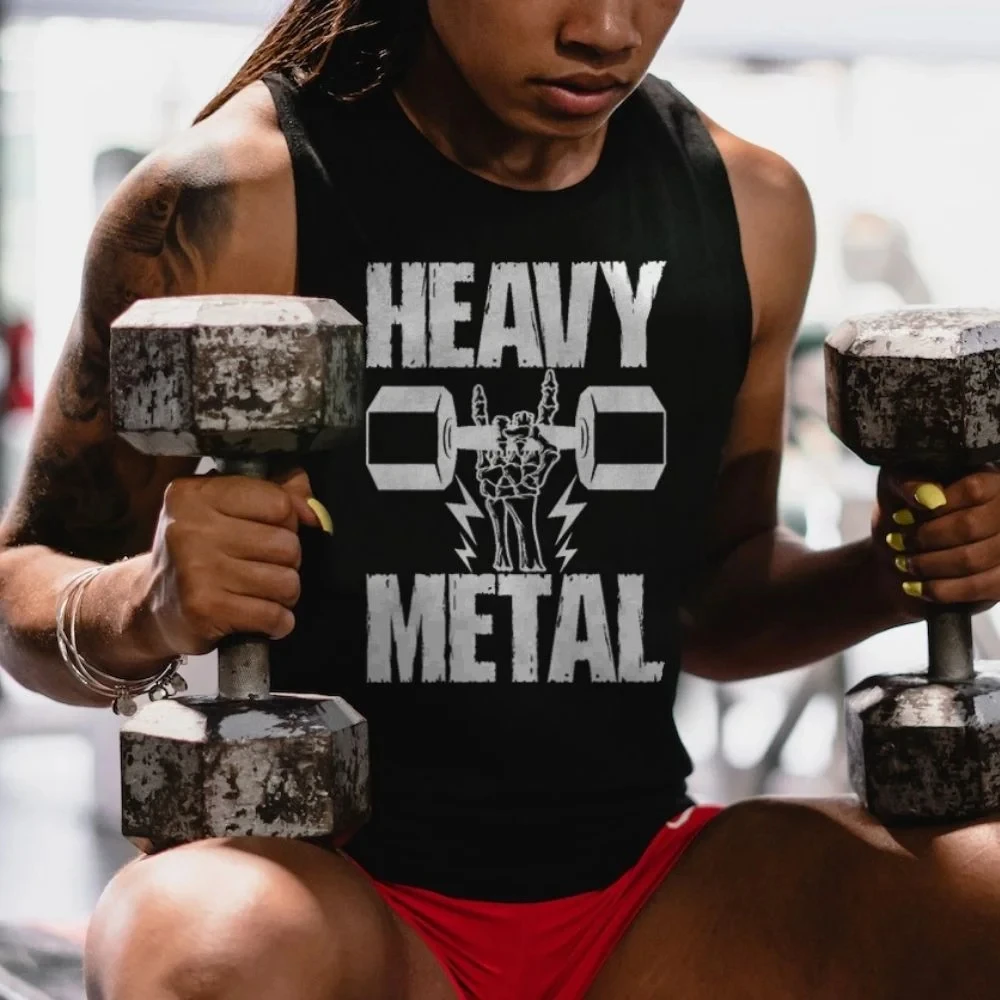 

Rheaclot Heavy Metal Women's Graphic Funny Summer Cotton Tank Top