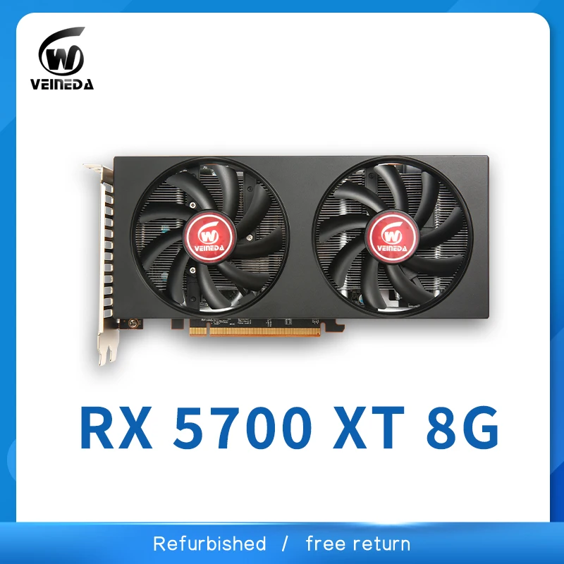 Видеокарта VEINEDA RX 5700XT, 8 ГБ, графический процессор, GDDR6, 256 бит, 7 нм, rx 5700 xt