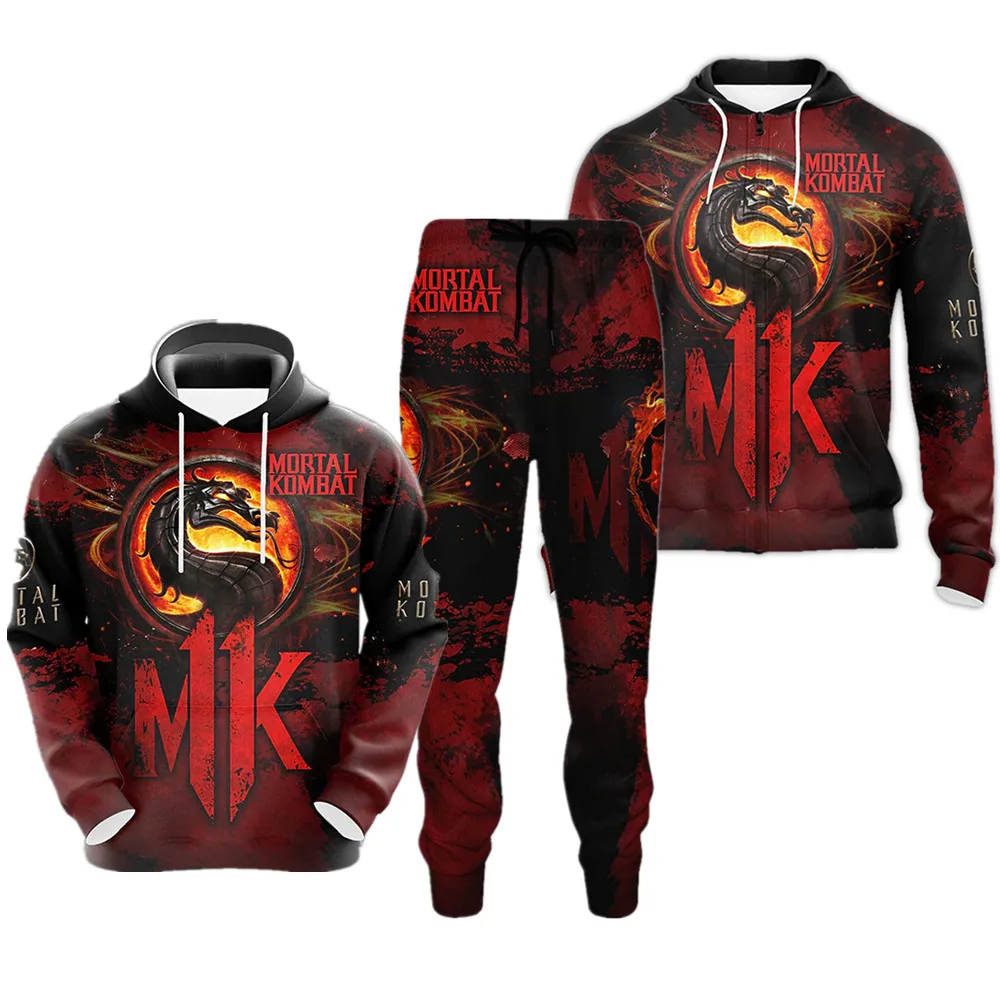 

Game Cosplay Mortal Kombat Hoodie Autumn Winter Long Sleeve Hoody 2022 New Haikyuu Coat Zipper Men Hoodie Trousers Sports Suits