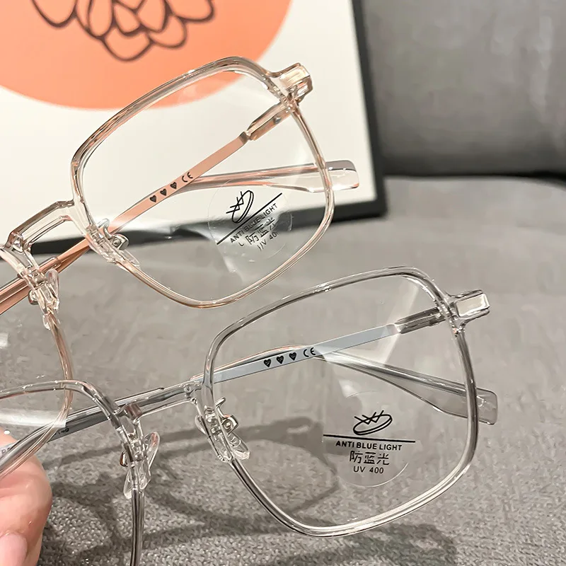 Elbru 2022 Новый TR90 на высоком каблуке Модные прозрачные большая Квадратная тарелка с