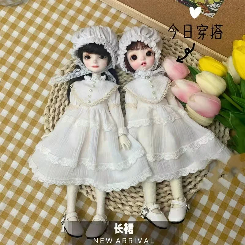 

Bjd doll blythe dress Nordic style is simple and noble skirt white colour 30cm toy(Fit for Pullip,Ob24, Licca)