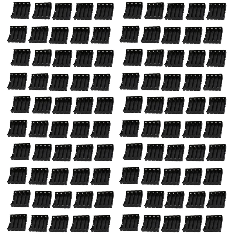 

100X Battery Holder Box Case Black For 4X 13.7V 18650 Battery