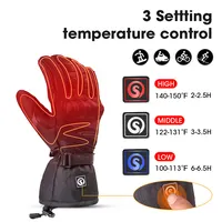 SAVIOR HEAT Winter Electric Motorcycle Gloves With Rechargeable Battery Men Women Waterproof Heated Leather Thermal For Cycling