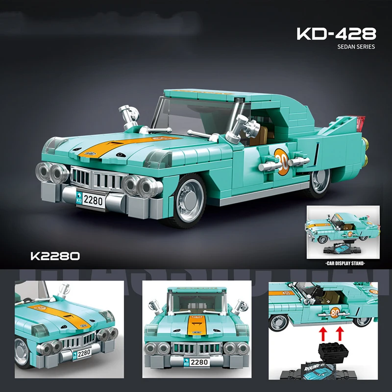 Фото Новый конструктор K2280: Гоночный автомобиль, механическая сборная модель, игрушка для самостоятельной сборки, подарок на Рождество №1