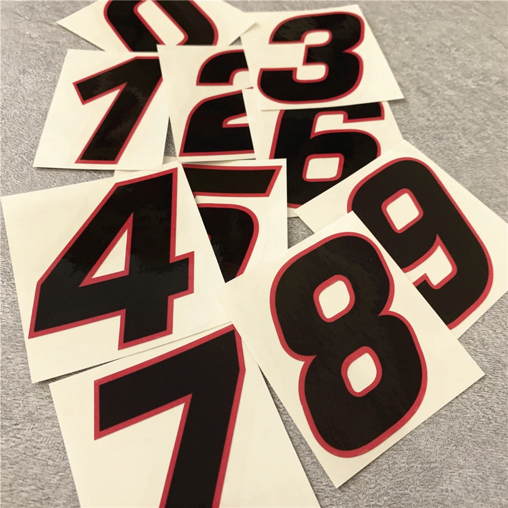 Виниловые наклейки для стайлинга автомобилей гоночные Номера мотоциклов