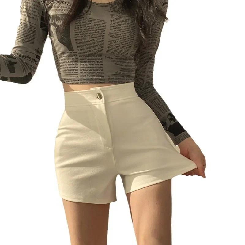 Брюки женские эластичные с завышенной талией повседневные пикантные черные