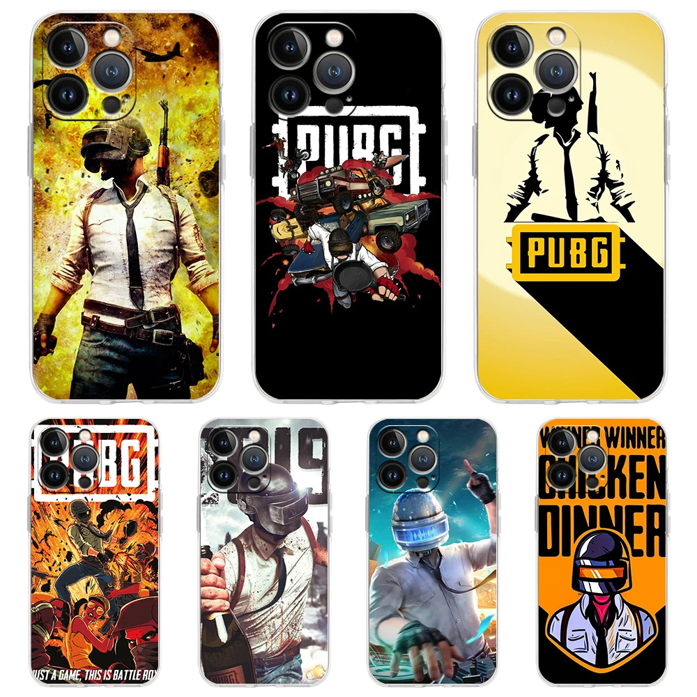 

Game PUBG Case for iPhone 14 13 12 Pro Max Cover Transparent Soft for iPhone 11 Pro Max 7 8 Plus X XS XR SE2020 Shell Fundas Bag