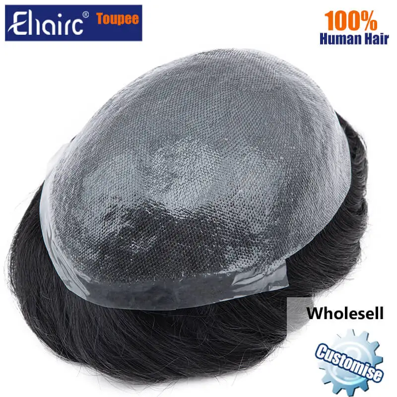 Salon Supply 10pieces -- Male Hair Prosthesis 0.03mm Ultra Thin Skin Toupee Men Hair Systems With Most Natural Hairline