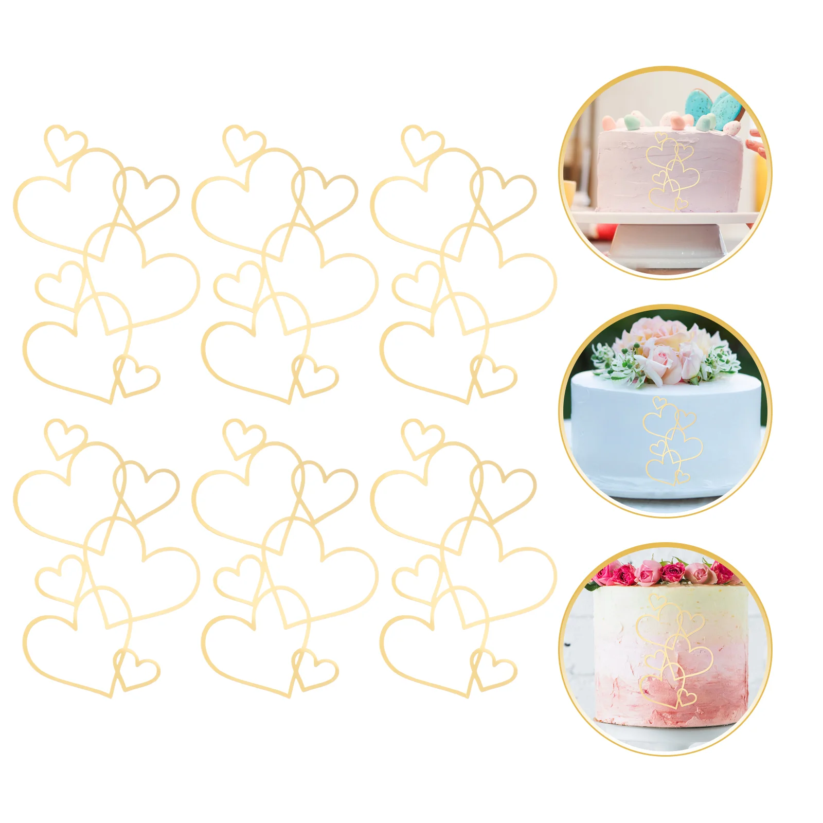 

Cake Cupcake Heart Picks Topper Wedding Day Toppers Valentine S Decorations Decoration Party Cakes Decors Dessert Toothpick