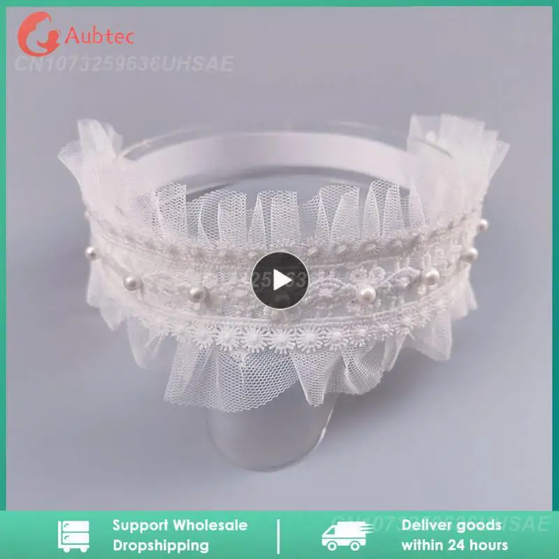

1~10PCS Girls Hair Accessories Lace Chiffon Flower Embroidery Headband Newborn Baby Hair Band Headdress Girl Princess Hair