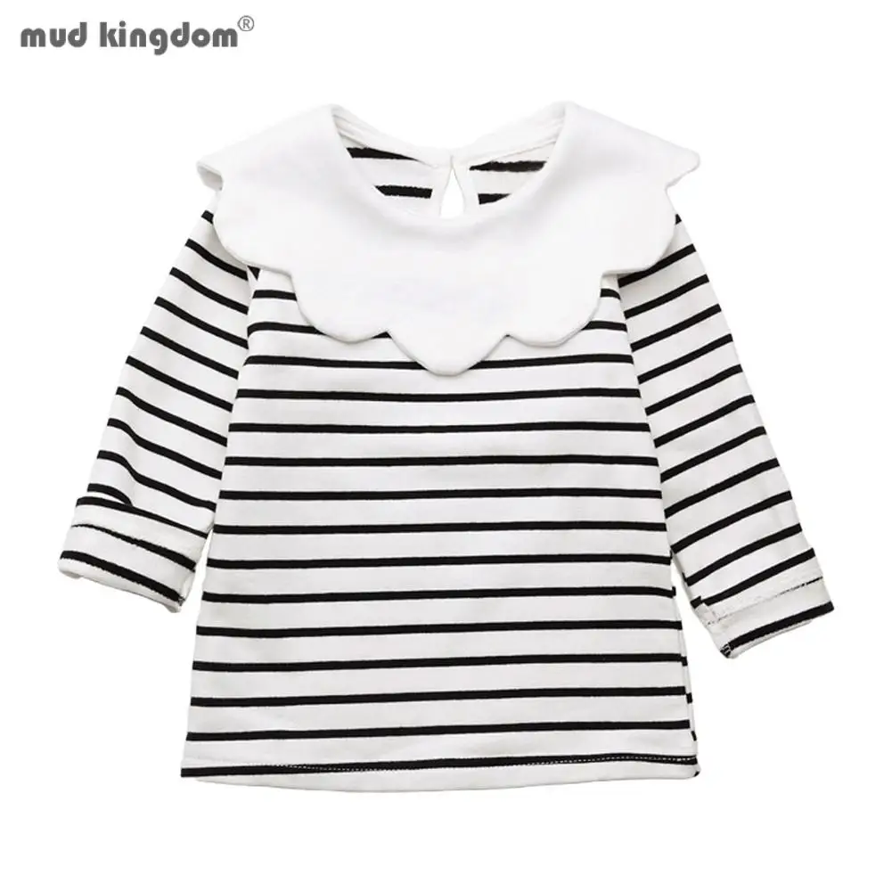 

Хлопковая рубашка с длинным рукавом, с воротником «Питер Пэн»