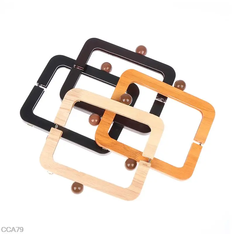 

Bag Frame Wood Handle Wooden Bags Closure Kiss Clasp Purse Frames Lock Buckles