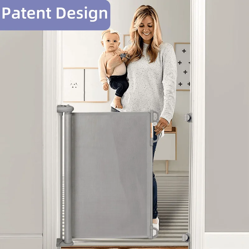 

Retractable Baby Gate, Extra Wide Baby Safety Gates, Stairs Safe Gates for Baby and Pet,33" X 55", for Stairs, Doorways, Hallway
