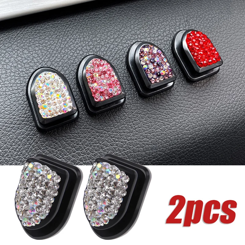 2pcs Car Rhinestone Crystal Ho	