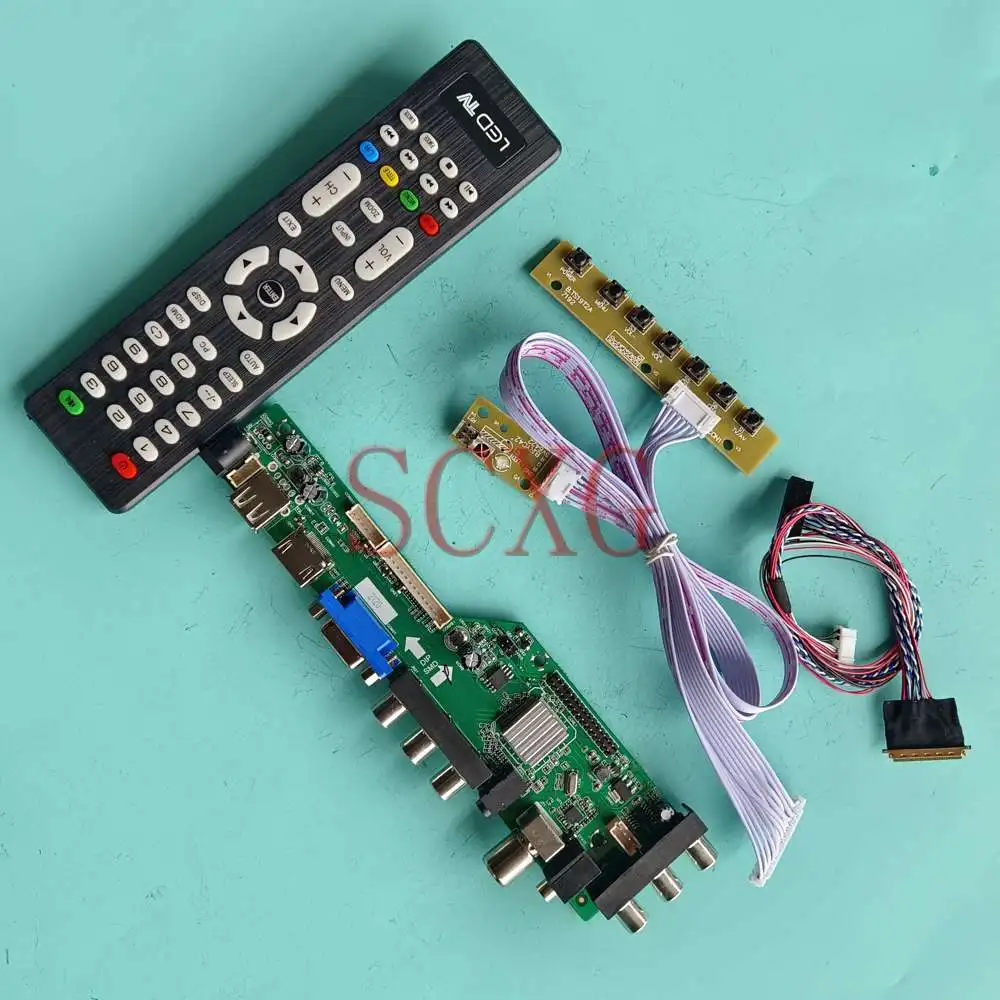 

Плата контроллера ЖК-дисплея DIY Kit подходит для LP156WHB-TLC1 экран LVDS 40 Pin 1366 768 VGA HDMI-совместимый USB AV 15,6 "DVB цифровой сигнал