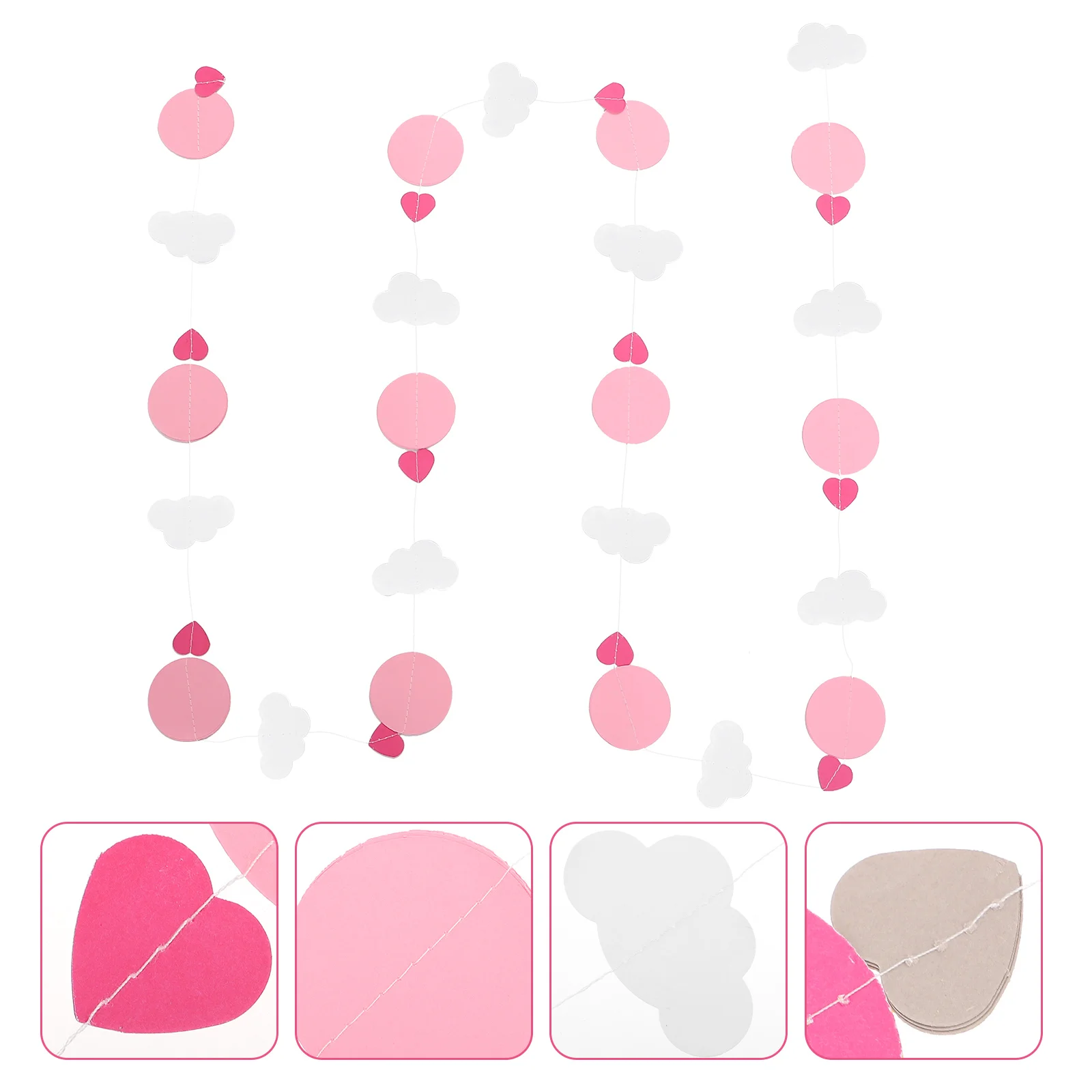 Гирлянда с воздушным шаром воздушное облако из бумаги подвесное Пастельное