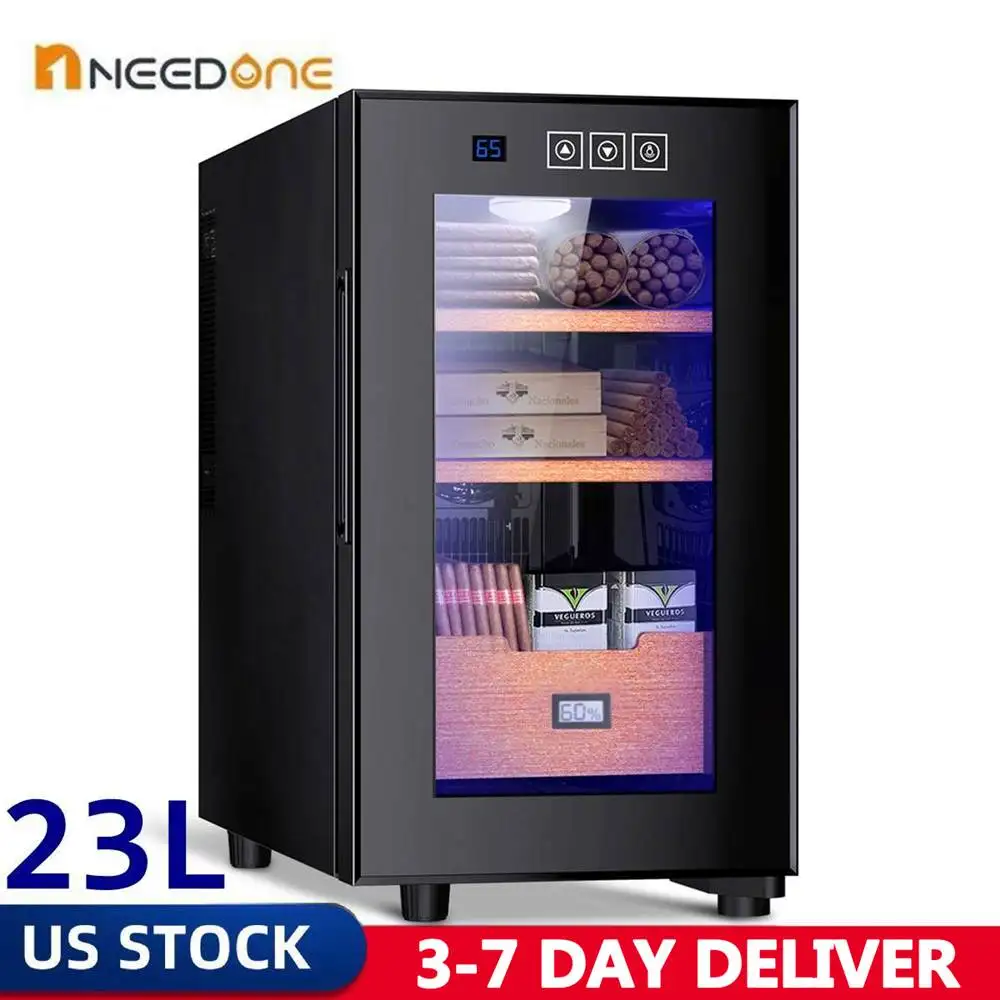 

NEEDONE NO-23A Электрический охладитель хьюмидор 23 л 150 отсчетов емкость с испанской Кедровой древесиной и ящиками электронный хьюмидор