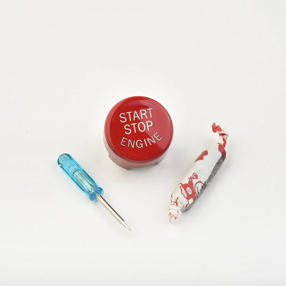 

Interior Button Switch Cover Parts Push Cover Red Start-Stop Accessory