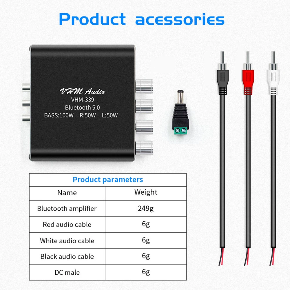 

Home Theater Mobile Phone Multifunction Stereo Audio Subwoofer Mini Power Amplifier Digital Bass Wireless Portable