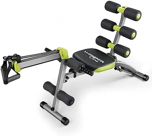 

2 All-in-One Exercise Equipment, Total Body Workout Machine, Abdominal Exercise Chair, Adjustable Weight Bench with Sit Up, Rowi