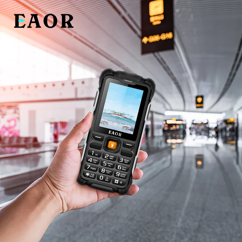

Прочные телефоны EAOR, 2,4 дюйма, 2 SIM-карты, большой динамик, водонепроницаемый телефон с фонариком и клавиатурой, 3000 мАч, мобильный телефон с внешним аккумулятором