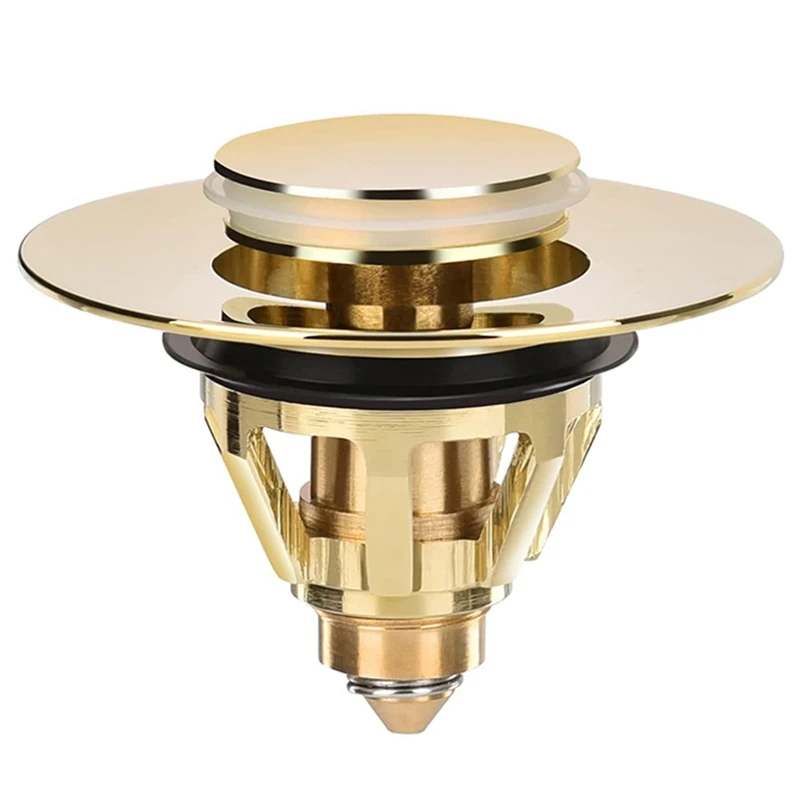 

Drain Fitting Washbasin, Universal -Up Valve Plug, Sink, Brass Anti-Clogging Strainer, Sink Plug, Sink Drain
