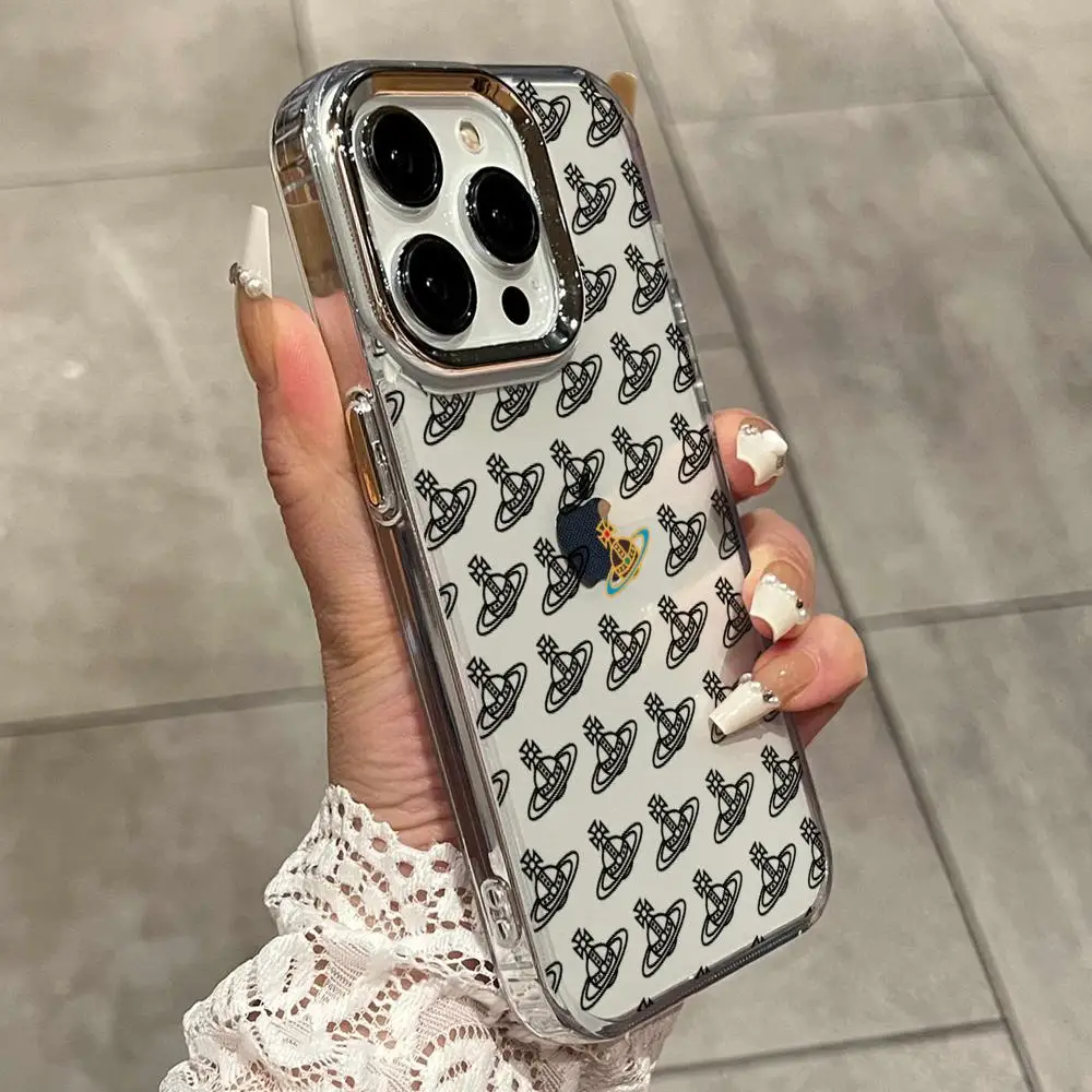 Фото Чехол для телефона V-Vivienne-w-Westwood для iPhone 17 Air 16 15 14 Plus 13 12 11 Pro Max 16e, противоударный, прозрачный, с HD-защитой задней панели №2