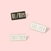 punk black and white square letter enamel brooch accessories trendy heshethey metal paint badges accessories bags lapel pins
