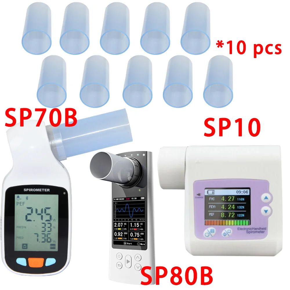 

Digital Bluetooth Spirometer CONTEC SP80B SP70B SP10 Lung Breath Diagnostic Vitalograph Spirometer Comes with 10 Mouthpiece