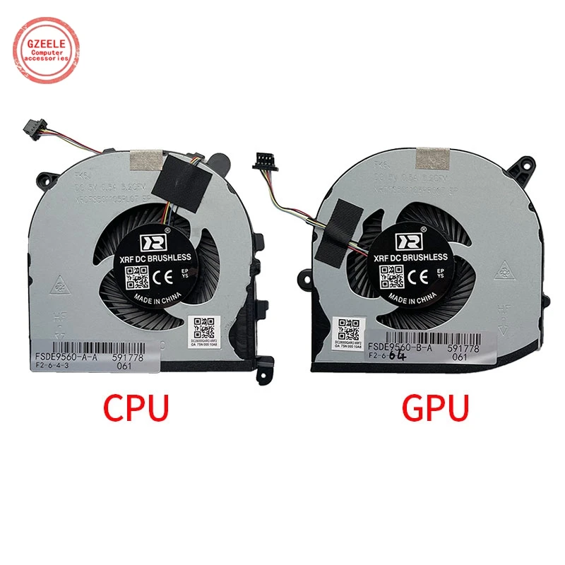 Новый вентилятор охлаждения ЦП для DELL XPS 15 9560 серии Precision 5520 M5520 вентилятор ЦП GPU 0TK9J1 R & R0VJ2HC L охлаждение ЦП и ГП