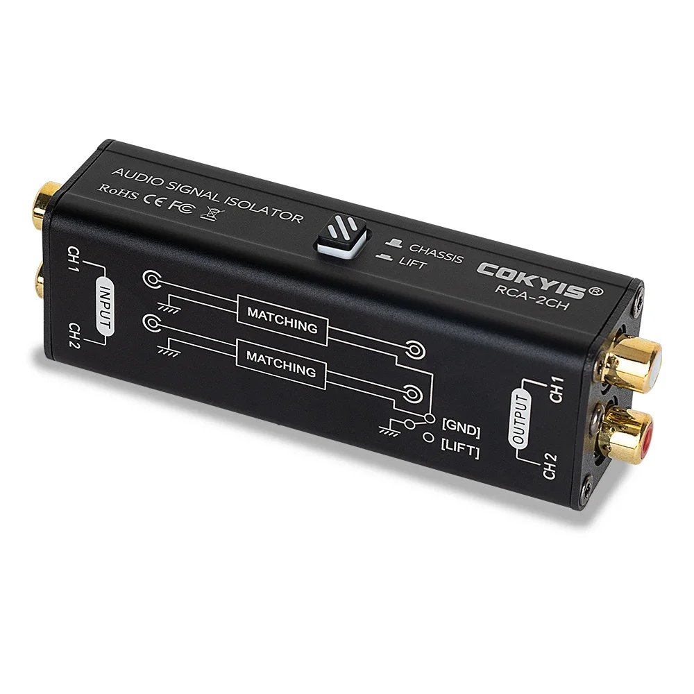 1 шт. PRO AV2 2CH Hi-Fi аудио изолятор контура заземления шумовой фильтр RCA шумоизолятор