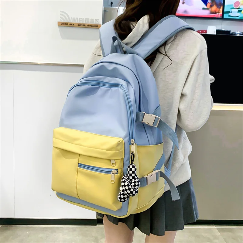 

Женский рюкзак 2022, нейлоновая сумка унисекс, модный школьный ранец для студентов колледжа, брендовый дорожный рюкзак для ноутбука