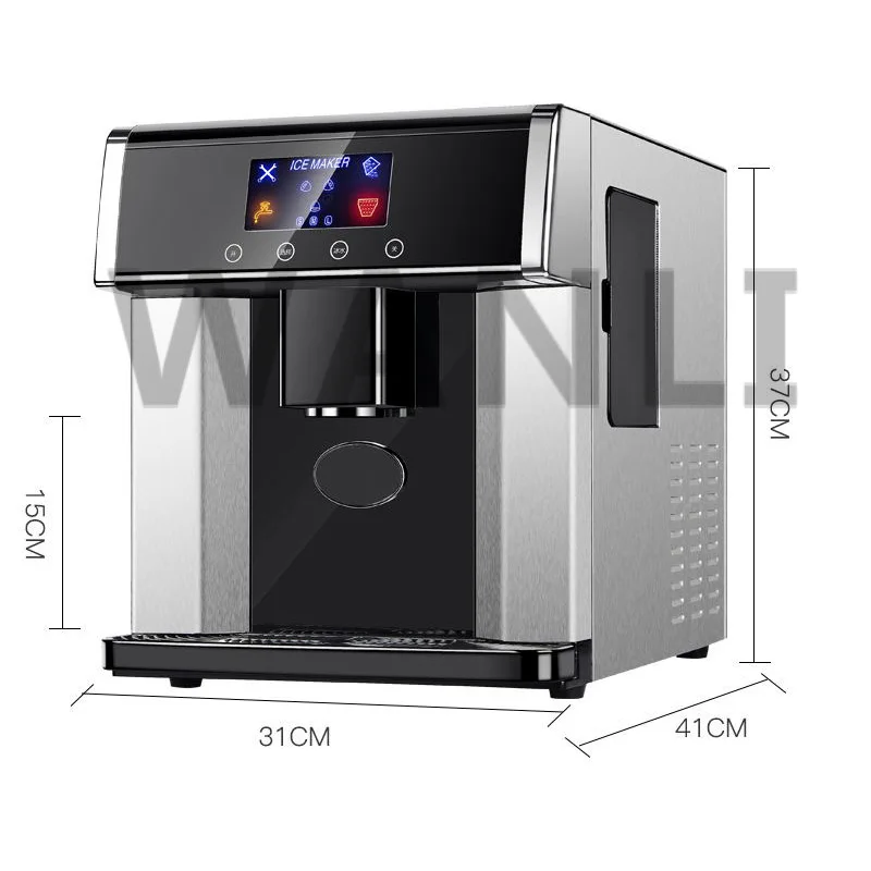 

10-15kg/24H Commercial Ice Cube Maker Household Portable Electric Bullet Round Ice Making Machine Coffee Bar Teamil