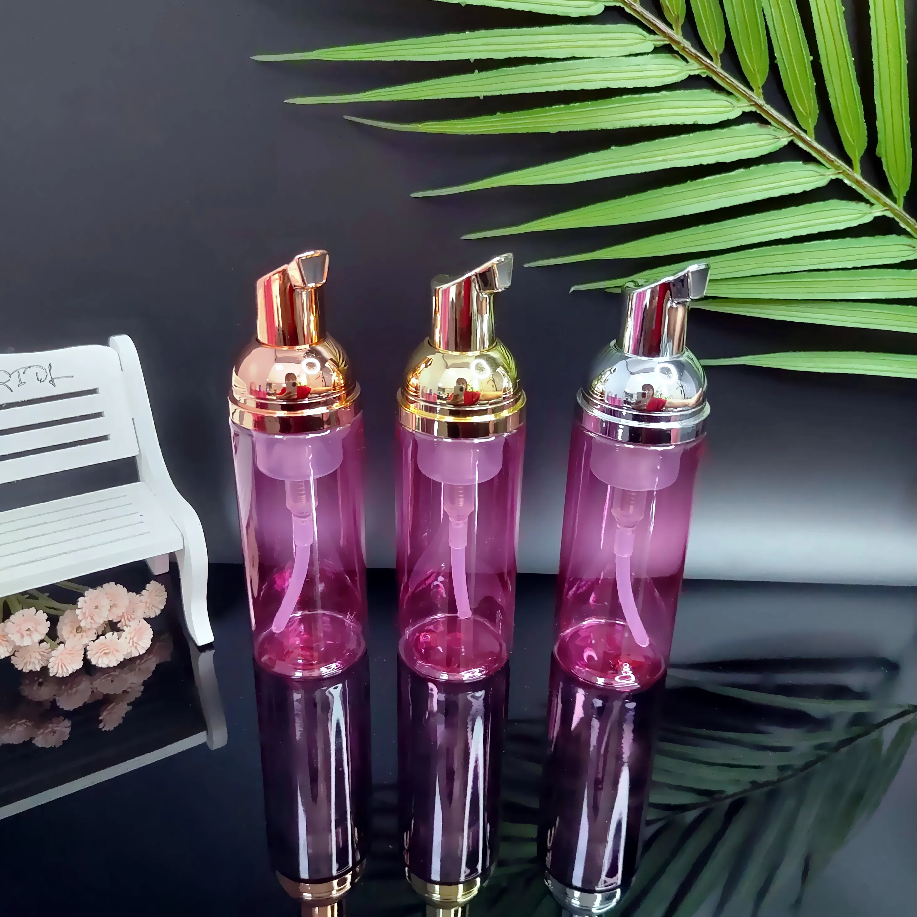 Прозрачная розовая пластиковая бутылка для мыла и мусса 10 шт./60 мл | Красота