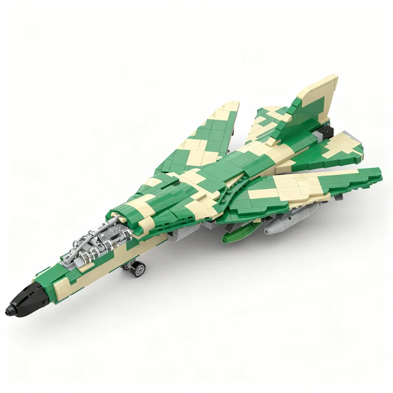 Фото 744 детали MOC City Airport F-111 Aardvark, масштаб 1:48, модель игрушечного строительного набора, архитектурный конструктор, рождественский подарок, 3D-кирпичики, образовательный набор. №1
