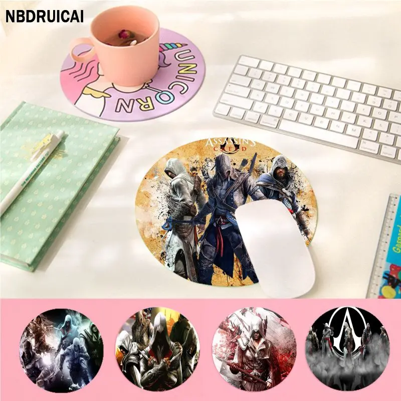 

Assassins Creed 20x20cm Round Cabinet Gaming Laptop Computer Desk Mat Office Notbook Mouse Pad Mouse Mat For PC Mouse Carpet