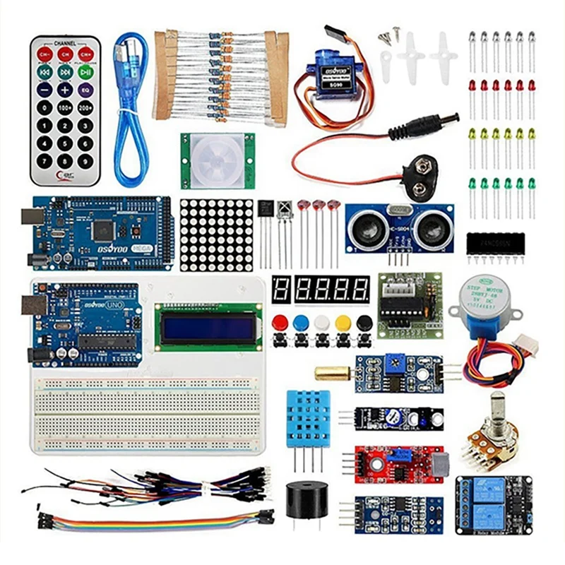 

For Uno R3 Motherboard Development Board Starter Kit Learning Kit Sensor Single Chip Kit