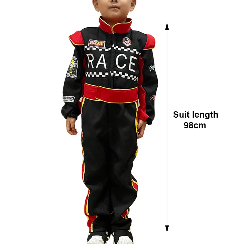 

Suit Child Race Car Driver Costume Racing Suit Kids Race Car Themed Photoshoot Prop Halloween Costume