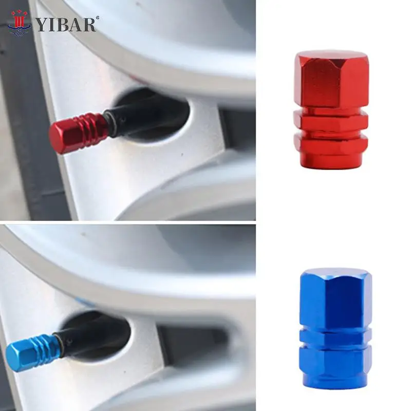 

4pcs Aluminium Alloy Motorcycle Car Tire Valve Caps 5 Colors Tyre Stems Air Caps Auto Wheel Cover Tire Accessories